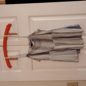 TORRID blue white stripe strappy tube top size 1